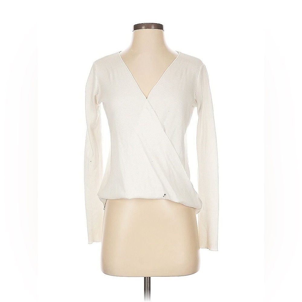 Project Social T white long sleeved waffle knit - XS